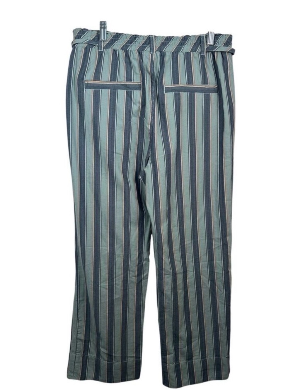 Free People Vertical Stripe Wide-Leg Tie-Waist Pants - Blue/Gray - Picture 6 of 6